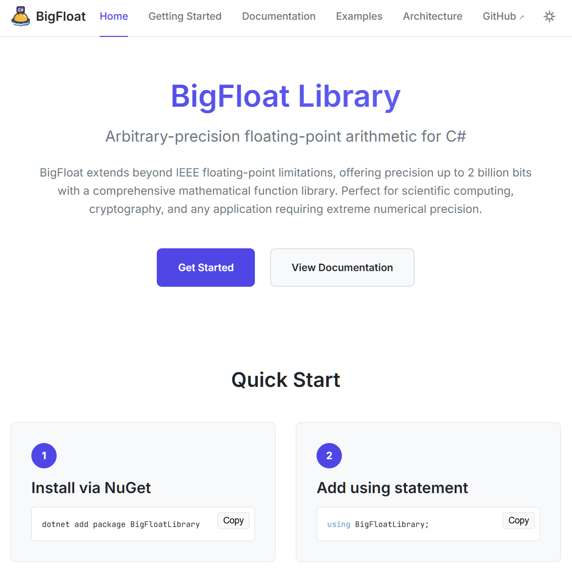 BigFloat computation session preview