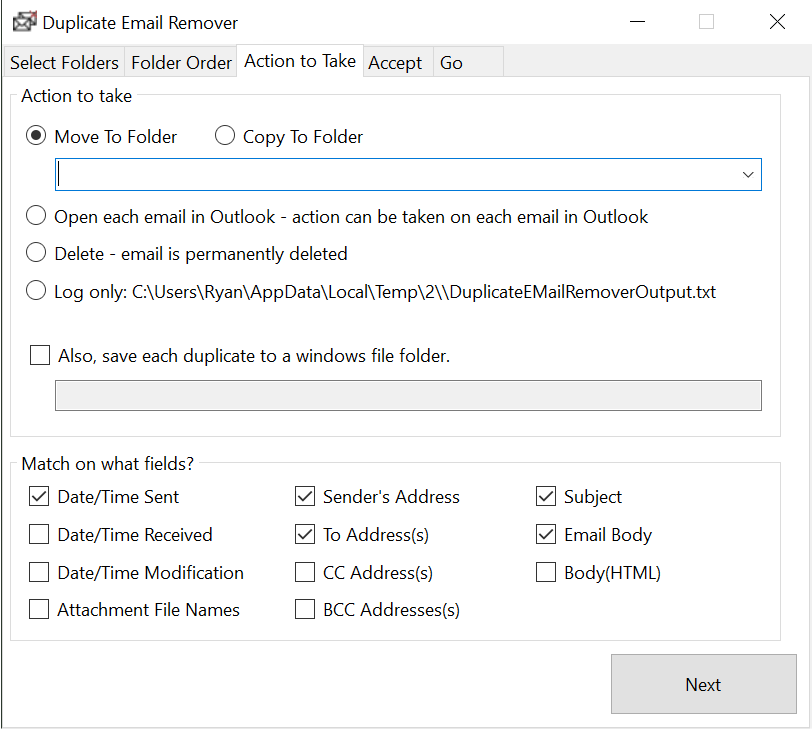 Options Dialog