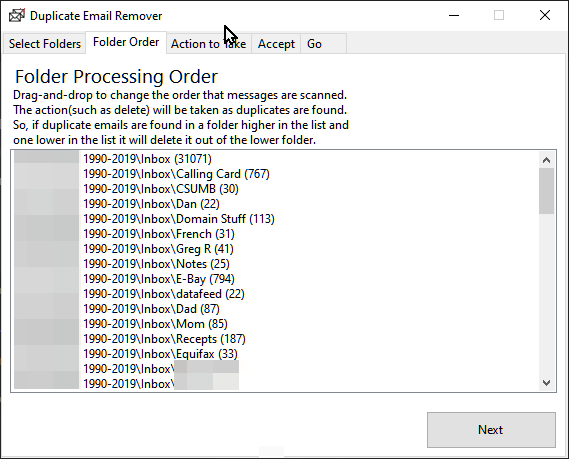 Processing Order Dialog