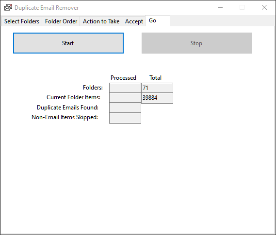 Start Dialog